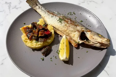 A plate served at La Voûte