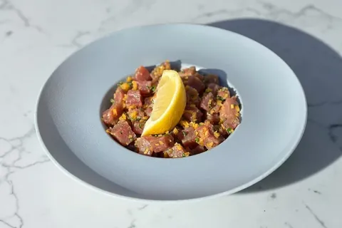 A plate served at La Voûte